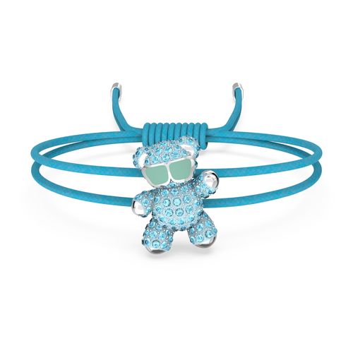 Pulseira Teddy, Urso, Azul, Lacado a ródio