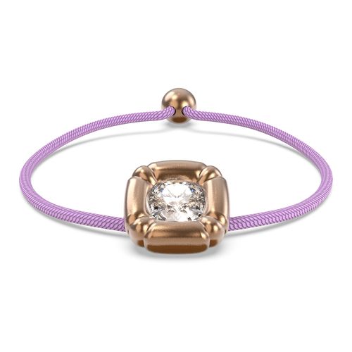 Pulseira Dulcis, Cristais de lapidação cushion, Roxo, Banhado a ródio