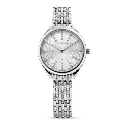 Relógio  Attract, Pulseira de metal, Branco, Aço inoxidável