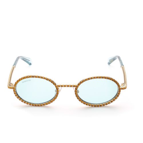 Óculos de sol, Oval, Pavé, Verde