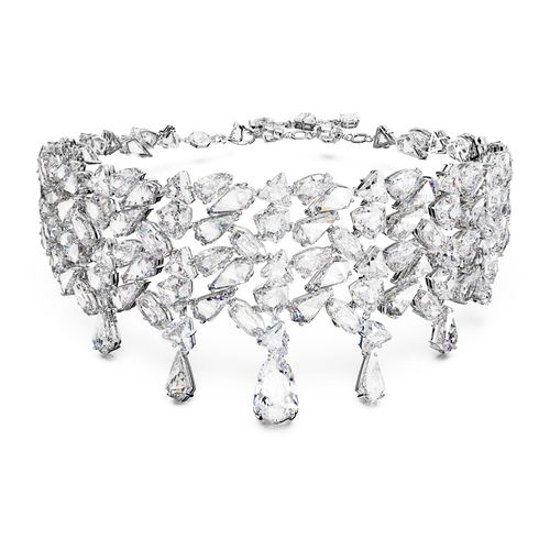 Gargantilha Mesmera, Combinação de lapidações, Branca, Banhado a ródio