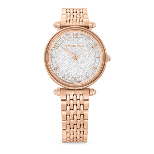 Relógio Crystalline Wonder, Fabrico suíço, Pulseira de metal, Tom ouro rosa, Acabamento em rosa dourado