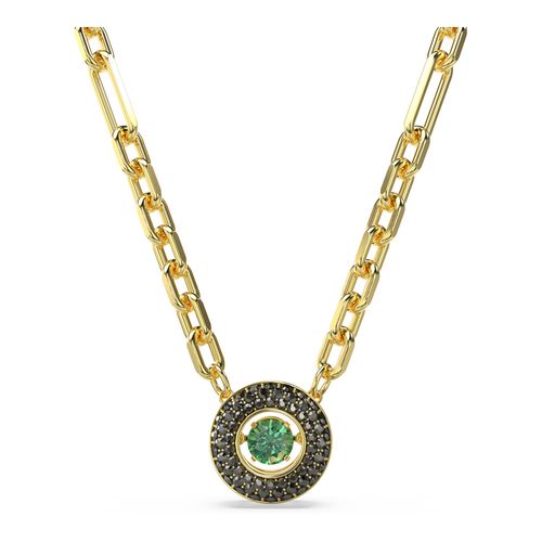 Pingente Swarovski Sparkling Dance, Verde, Revestido em dourado