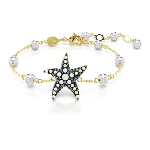 Pulseira Idyllia, Crystal pearls, Estrela-do-mar, Multicor, Revestido em dourado