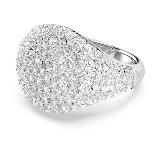 Anel cocktail Meteora, Branco, Revestido em ródio