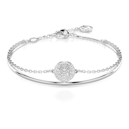 Bracelete Meteora, Branca, Revestido em ródio