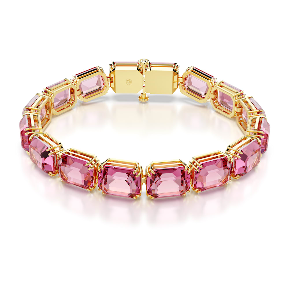 アクセサリー swarovski Ortyx Millenia bracelet Bracelete Tennis Millenia, Lapidação octogonal, Roxo, Revestido em