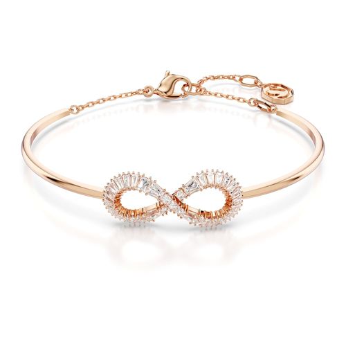Bracelete Hyperbola, Infinity, Branca, Revestido em rosa dourado