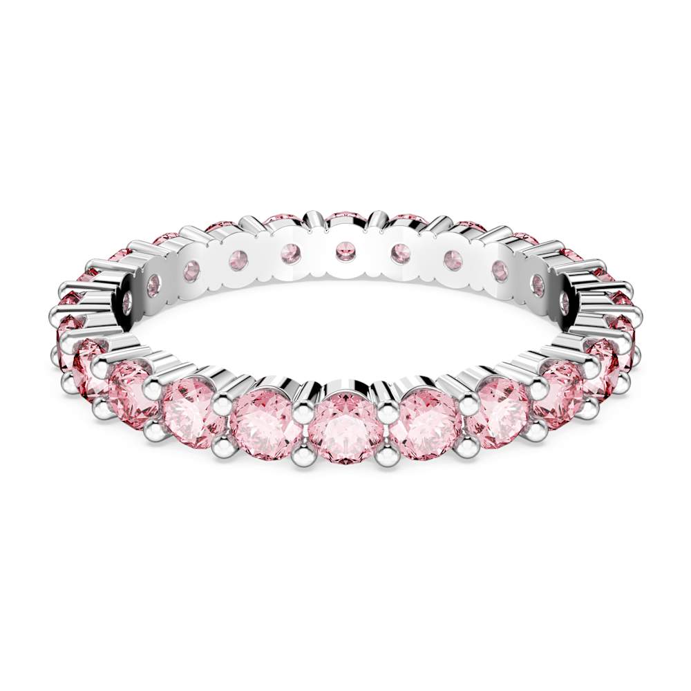 Swarovski Matrix Vittore リング ピンク 50 Anel Matrix Vittore, Lapidação redonda, Branco, Acabamento em