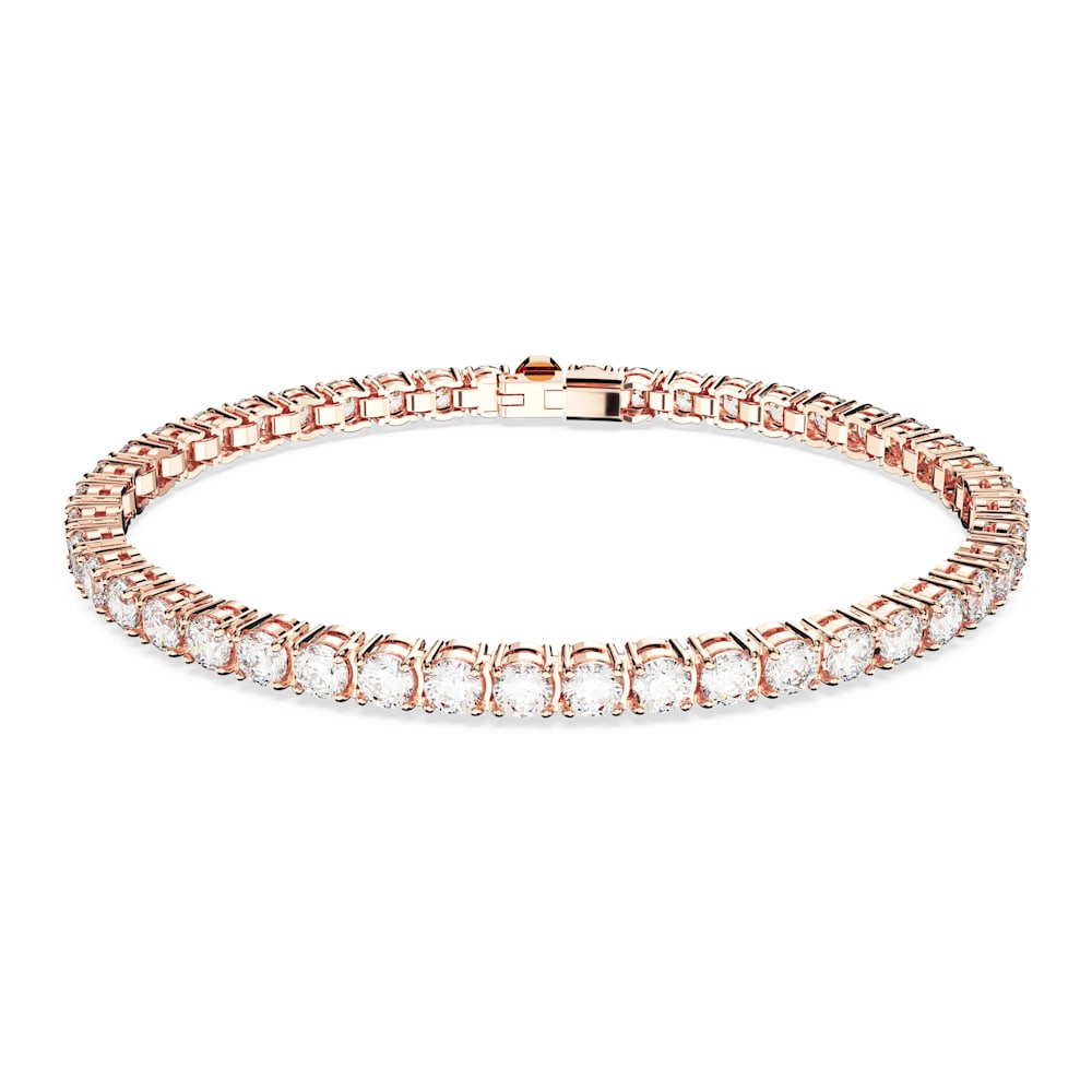 値下 SWAROVSKI メインクーン 「5135919」 6cm Pulseira Matrix Tennis, Lapidação redonda, Cinzenta, Revestida em