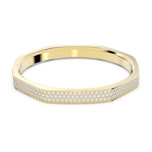 Bracelete Dextera, Modelo octagonal, Branca, Lacado a dourado