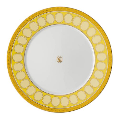 Prato raso Signum, Porcelana, Amarelo