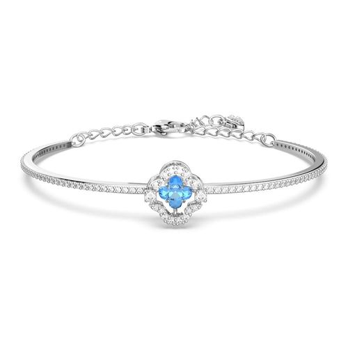 Bracelete Swarovski Sparkling Dance, Azul, Banhado a ródio