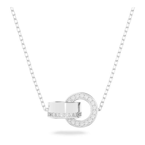 Pendente Hollow, Pequeno, Branco, Banhado a ródio