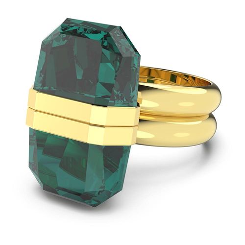 Anel Lucent, Fecho magnético, Verde, Revestido em dourado