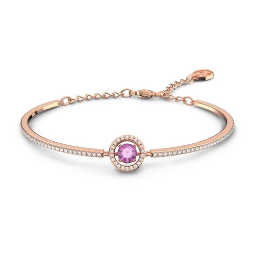 Bracelete Swarovski Sparkling  dance, Roxo, banhado a rosa dourado