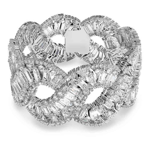 Pulseira Hyperbola, Branco, Banho de Ródio