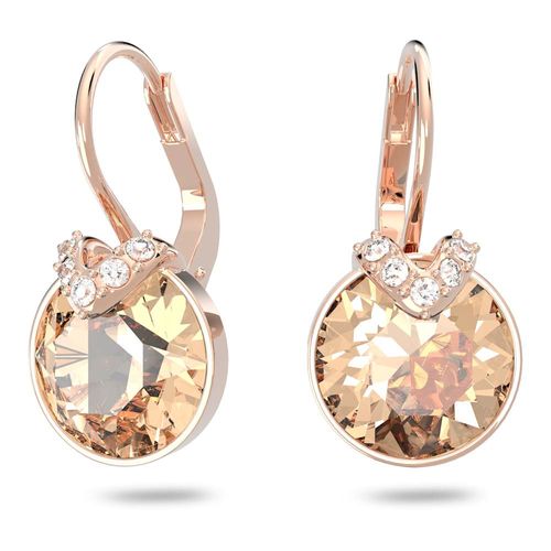 Brincos Bella V, Rosa, Revestidos em Tom de Ouro Rosa