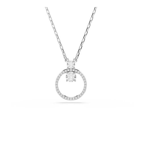 Pingente Constella, Lapidação redonda, Branco, Revestido em ródio