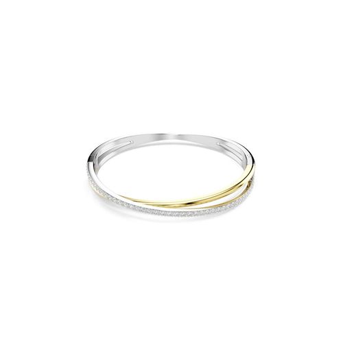 Bracelete Hyperbola, Lapidação redonda, Branca, Acabamento de combinação de metais