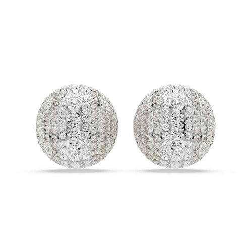 Brincos de mola Sublima, Brancos, Revestido em ródio