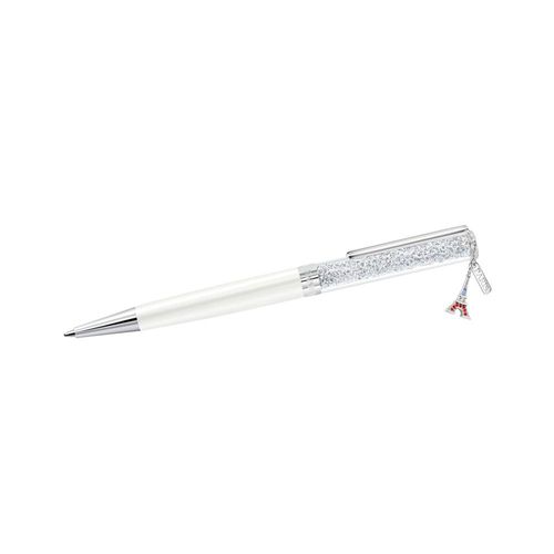 Esferográfica Crystalline, Torre Eiffel, Branco, Cromado