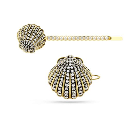 Grampo Idyllia, Conjunto (2), Concha, Branco, Acabamento de combinação de metais