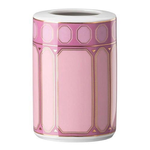 Vaso Signum, Porcelana, Pequeno, Cor-de-rosa