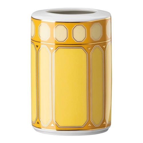 Vaso Signum, Porcelana, Pequeno, Amarelo