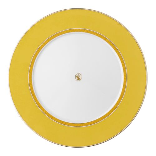 Prato raso Signum, Porcelana, Amarelo