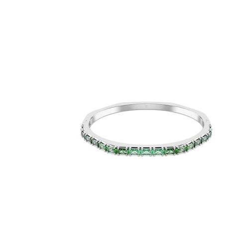 Bracelete Matrix, Lapidação Baguete, Verde, Revestido em ródio
