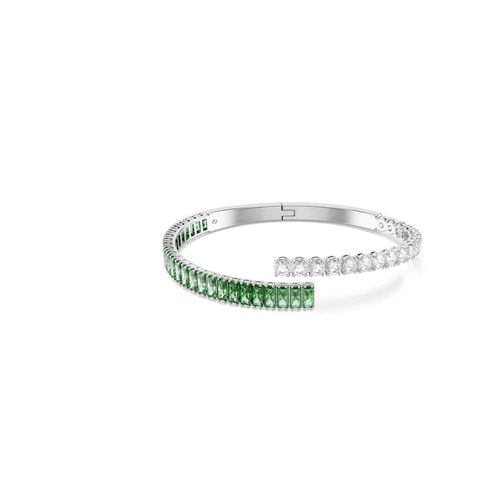 Bracelete Matrix, Combinação de lapidações, Verde, Revestido em ródio