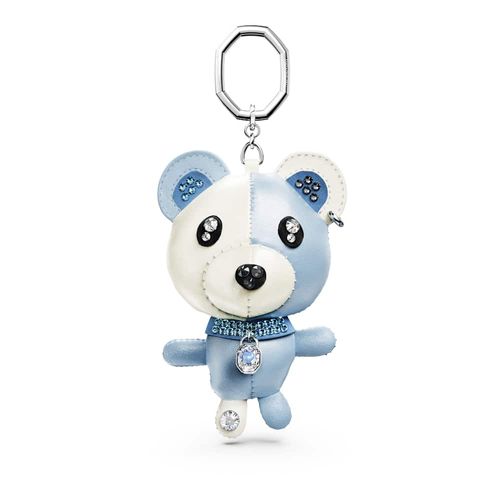 Pingente para bolsa Teddy, Urso, Azul, Revestido em ródio