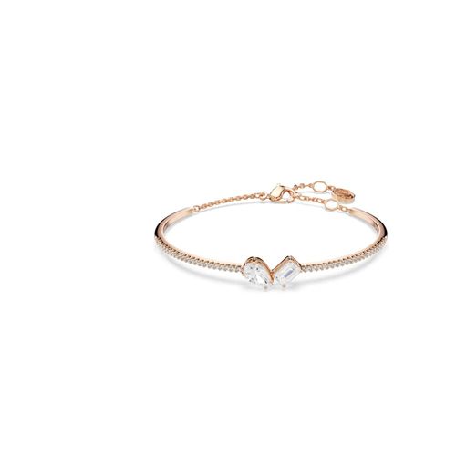 Bracelete Mesmera, Combinação de lapidações, Branca, Revestido em rosa dourado