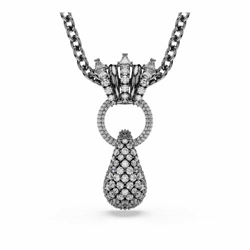 Pingente Sublima, Combinação de lapidações, Branco, Revestida em ródio