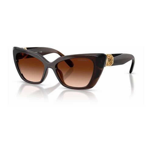 Óculos de sol, Modelo olho de gato, SK6047, Marrom claro