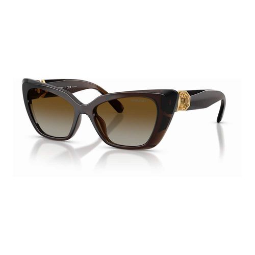 Óculos de sol, Modelo olho de gato, SK6047, Castanho-escuro