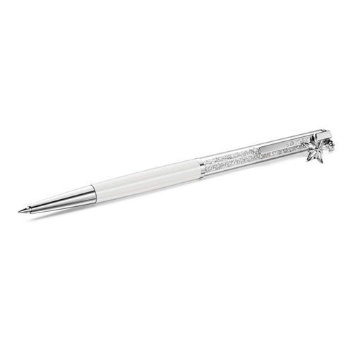 Esferográfica Crystalline Silk, Branco, Revestido em branco, cromado