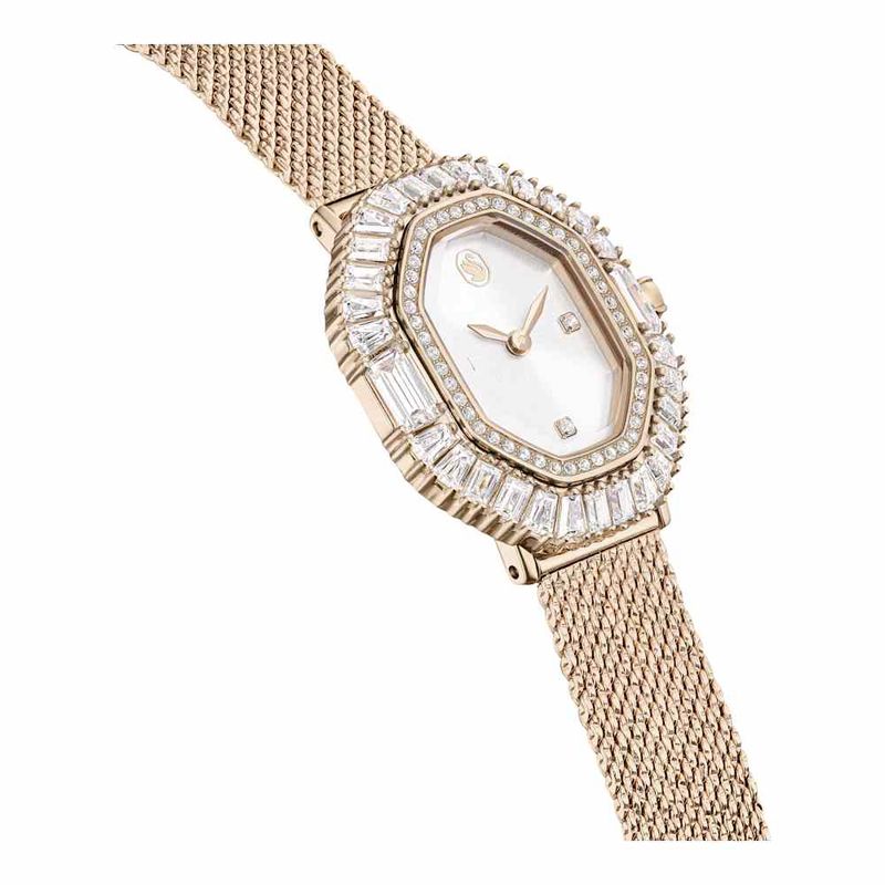 Relógio Matrix Octagon, Pulseira de metal, Dourado, Acabamento em