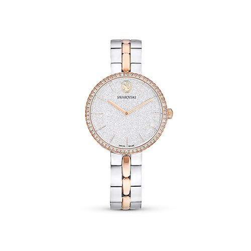 Relógio Cosmopolitan, Fabricação suíça, Pulseira de metal, Prata, Acabado em combinação de metais