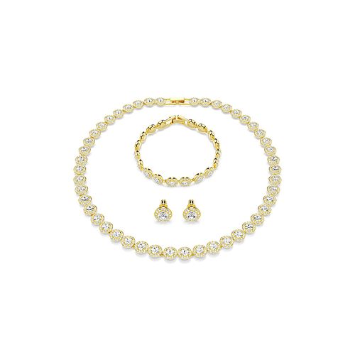 Conjunto Una Angelic, Conjunto (3), Lapidação redonda, Branco, Acabado em tom dourado