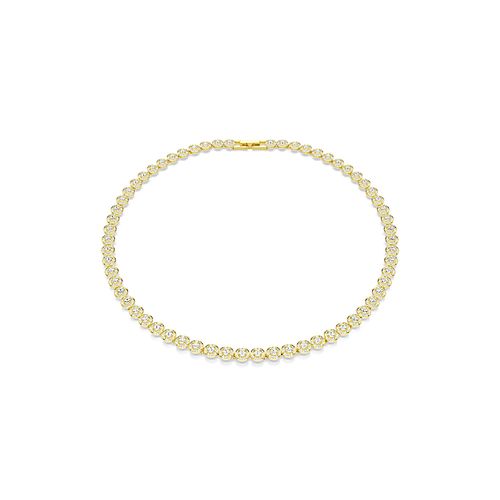 Colar Una Angelic, Lapidação redonda, Pequeno, Branco, Acabado em tom dourado