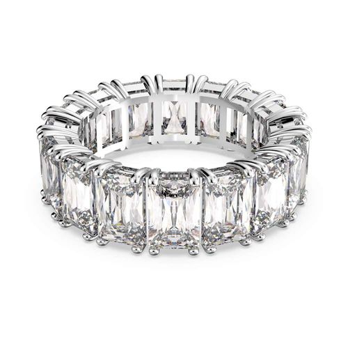 Anel Vittore Wide, branco, banhado a ródio