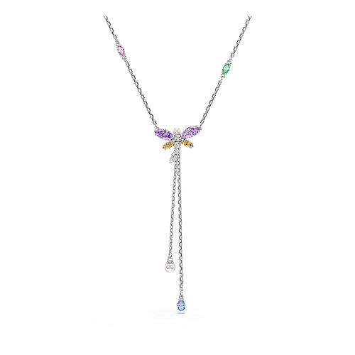 Colar Y Ariana Grande x Swarovski, Combinação de lapidações, Libelula, Multicor, Acabado em ródio