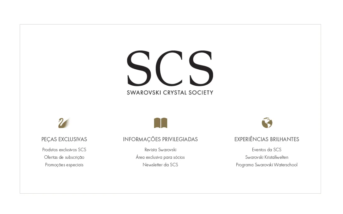 Crystal Society Swarovski | Benefícios Exclusivos para Membros
